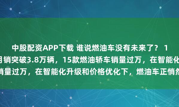 中股配资APP下载 谁说燃油车没有未来了? 11月销量榜显示,轩逸月销突破3.8万辆,15款燃油轿车销量过万,在智能化升级和价格优化下,燃油车正悄然收复失地