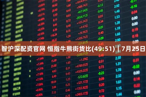 智沪深配资官网 恒指牛熊街货比(49:51)︱7月25日